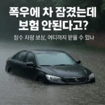 “폭우에 차 잠겼는데 보험 안된다고?” — 침수 차량 보상, 어디까지 받을 수 있나
