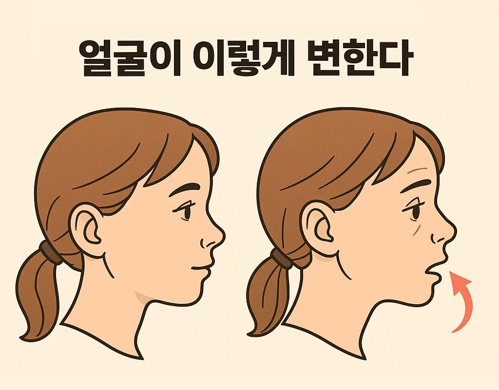 “입으로 숨 쉬면 얼굴이 이렇게 변한다 — 당신이 몰랐던 ‘구강호흡 얼굴 징후’ 6가지”