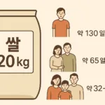 "쌀 20kg이면 우리집 몇 끼나 먹을까? 가족 수에 따라 달라지는 소비기간"