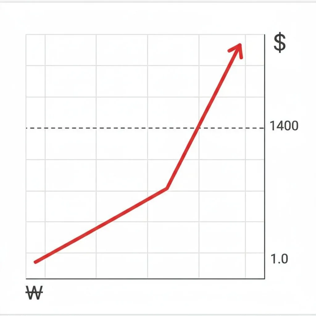 원·달러 환율 1,400원 돌파…심리적 저지선 붕괴와 시장 불안