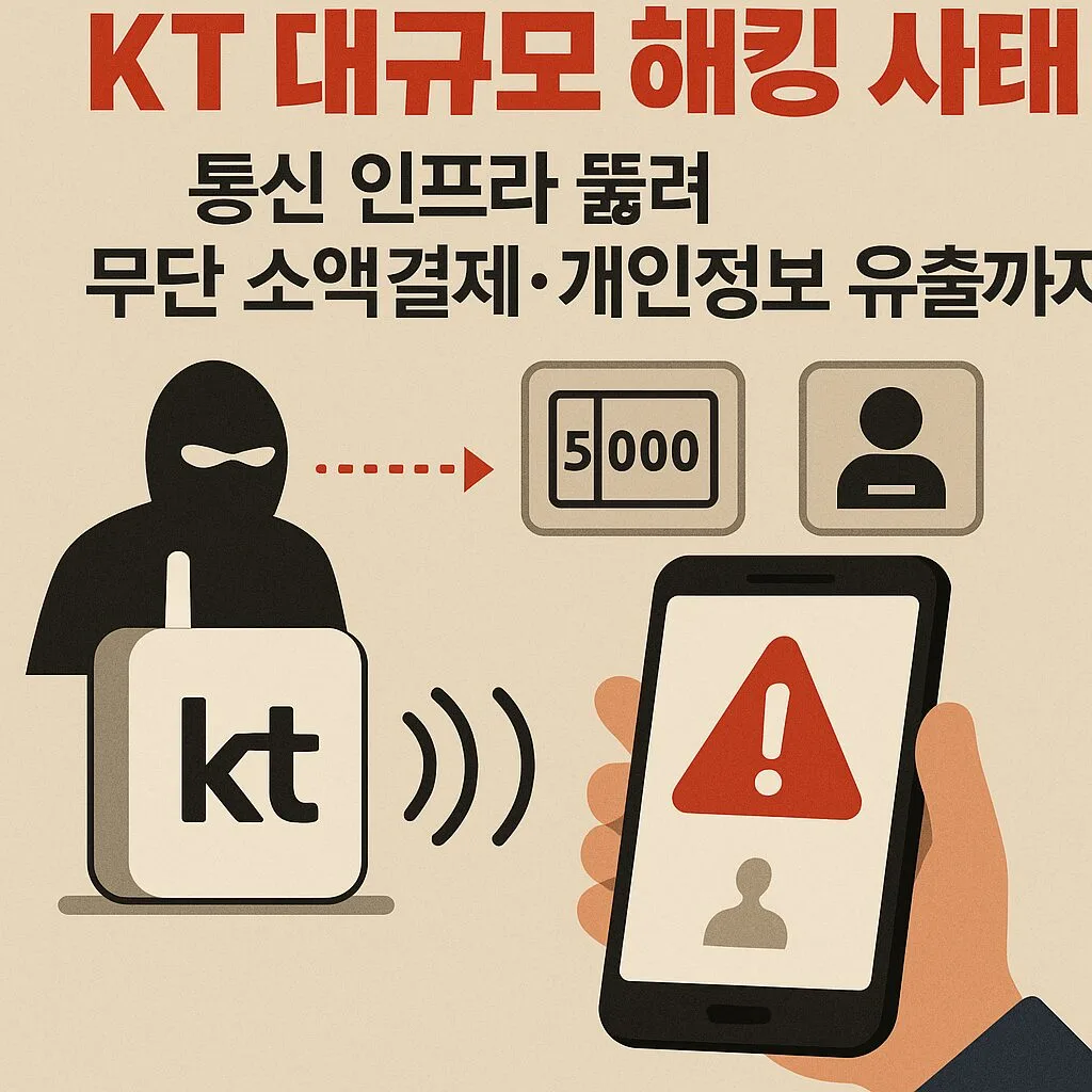 “KT 대규모 해킹 사태” 통신 인프라 뚫려 무단 소액결제·개인정보 유출까지