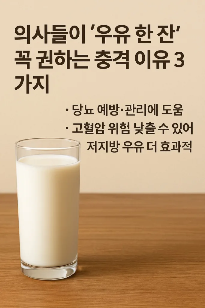 “의사들이 ‘우유 한 잔’ 꼭 권하는 충격 이유 3가지—당뇨·고혈압 잡는다?”