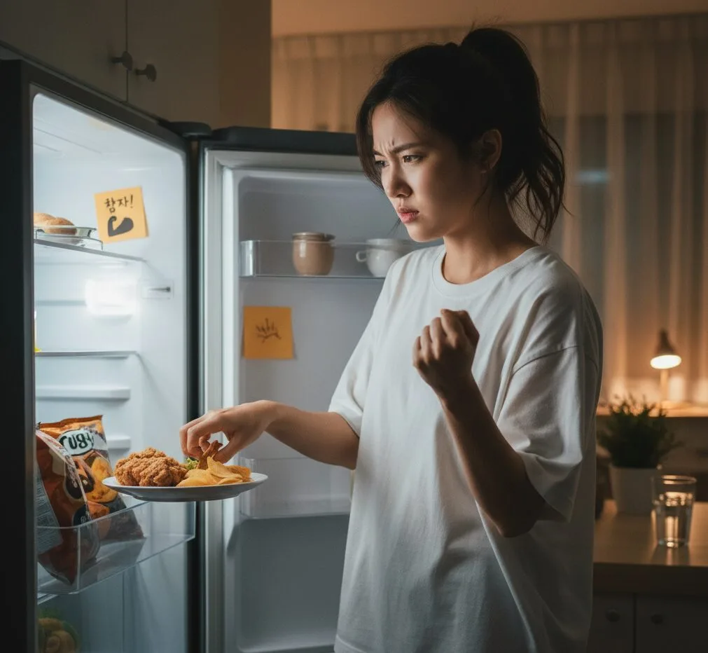 “자기 전 식사 한 입이 아침 혈당을 폭탄처럼 바꾼다!”