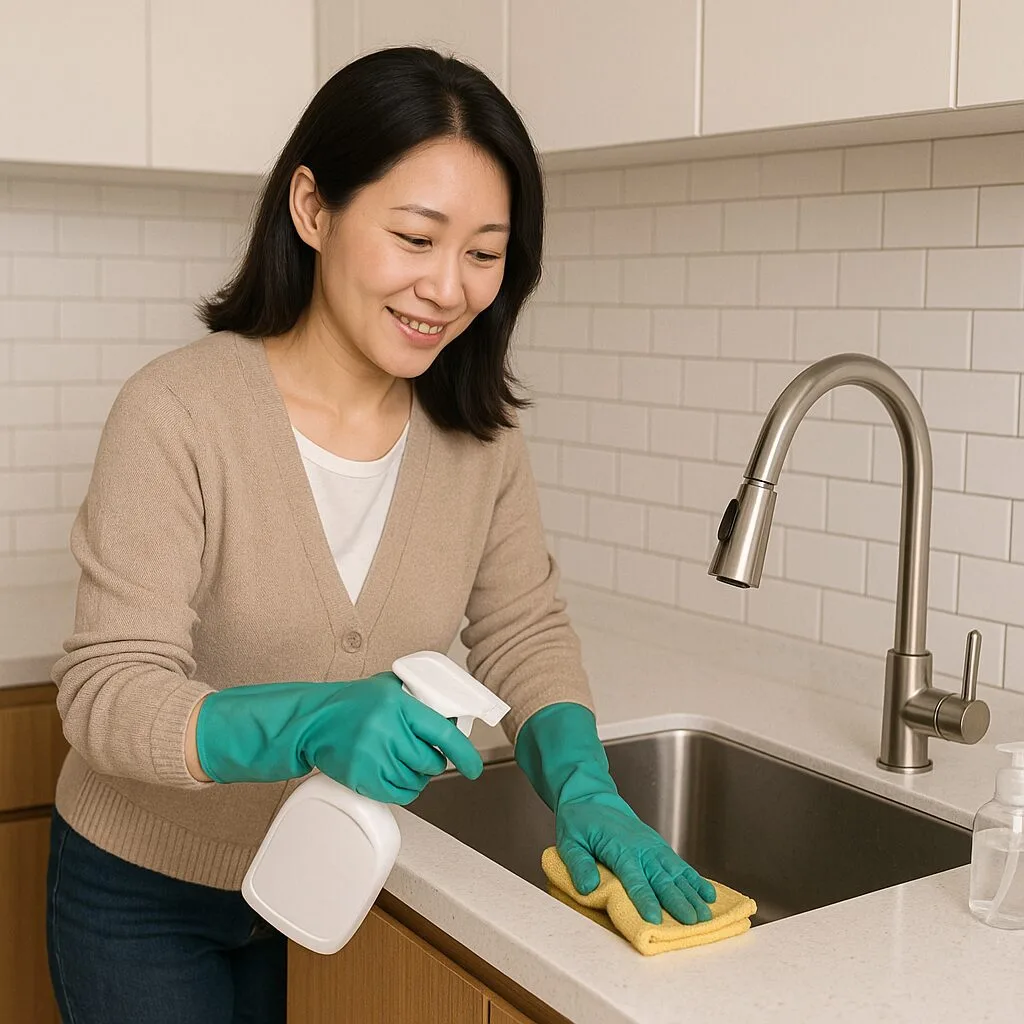 주방 위생의 핵심 ‘싱크대 물때’…방치하면 세균 번식·악취 원인