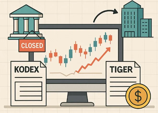 “미국장은 자는데 왜 KODEX 미국ETF는 움직일까?”…국내 상장 해외지수 ETF 가격의 비밀 1 “미국장은 자는데 왜 KODEX 미국ETF는 움직일까?”…국내 상장 해외지수 ETF 가격의 비밀
