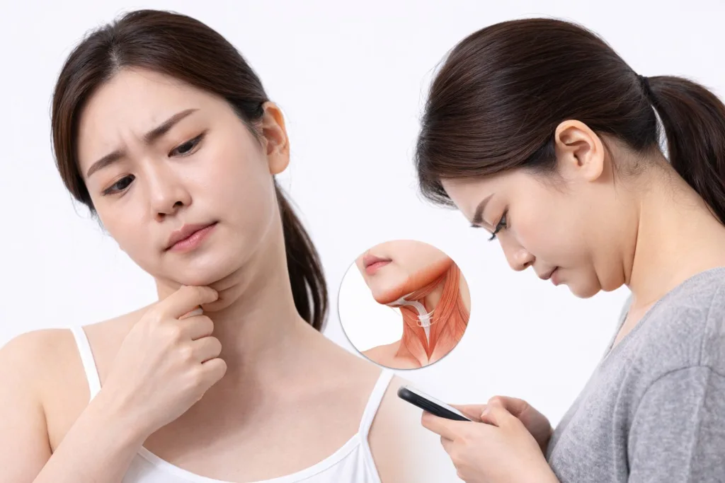 “살은 빠졌는데 턱만 그대로?” 아무리 다이어트해도 안 없어지는 이중턱, 진짜 원인은 ‘지방’이 아니라 근육일까?