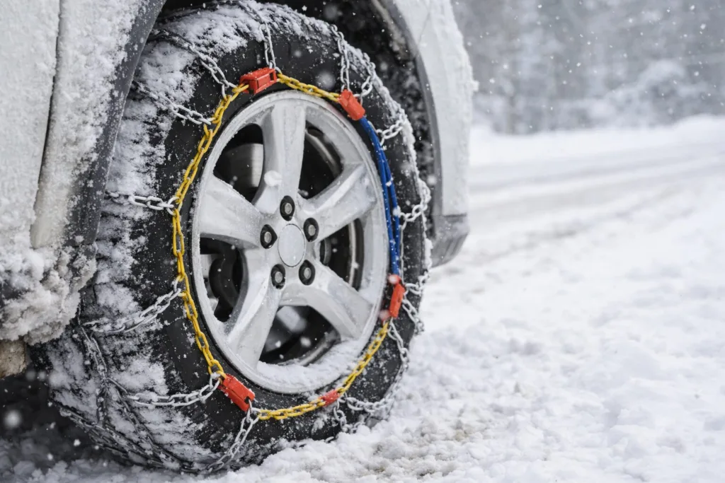 “눈길에서 안 끼우면 벌금?” 폭설 때 반드시 알아야 할 스노우체인의 모든 것