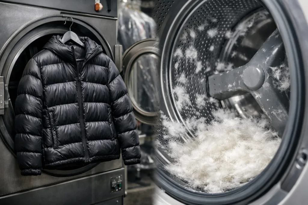 “패딩 드라이클리닝하면 ‘보온력 50%’ 날아간다?” 과학이 밝힌 충격적인 진짜 이유