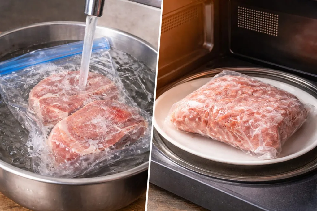 “냉동고기 그냥 두면 위험합니다… 전문가들이 말하는 ‘가장 빠르고 안전한 해동법’”