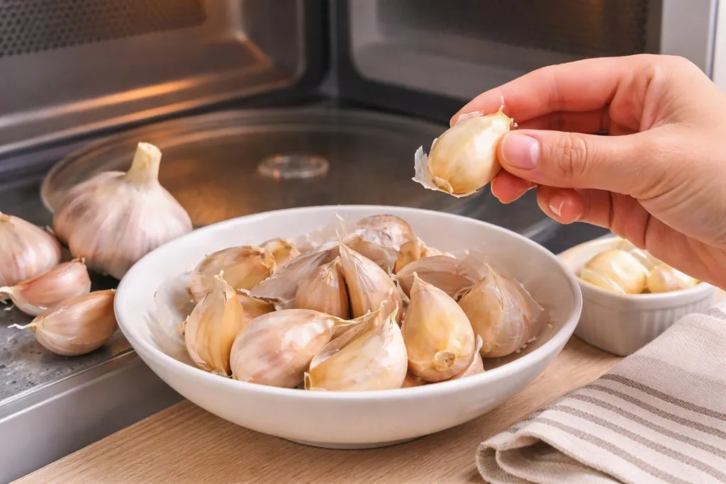 “손이 끈적·냄새 나는 마늘 껍질, 전자레인지로 15초면 끝난다?” 전문가가 알려준 ‘진짜 방법’ 3 “손이 끈적·냄새 나는 마늘 껍질, 전자레인지로 15초면 끝난다?” 전문가가 알려준 ‘진짜 방법’