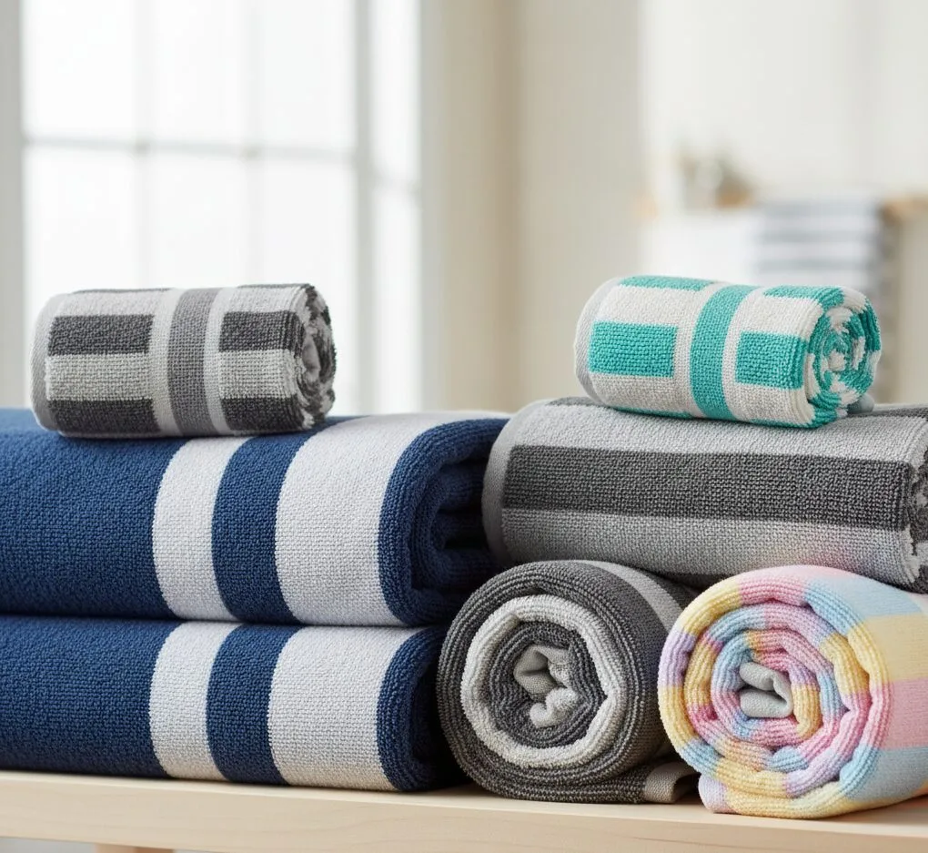 수건에 괜히 있는 줄이 아니다… 대부분 모르는 ‘가로줄 수건’의 진짜 용도
