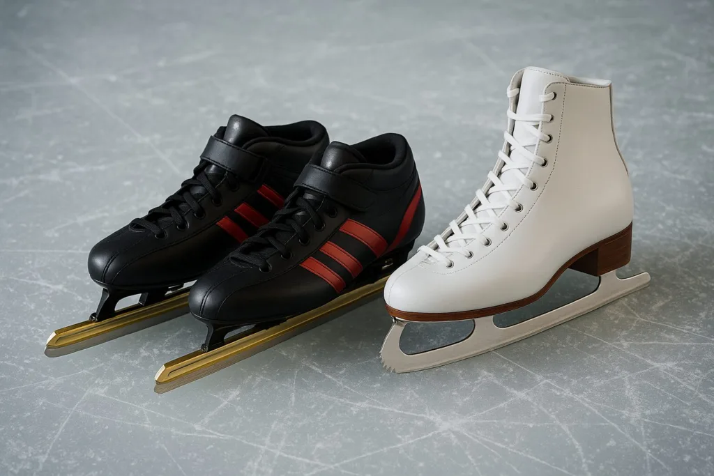 피겨 스케이트 vs 스피드 스케이트…초보자는 어떤 신발을 빌려야 할까