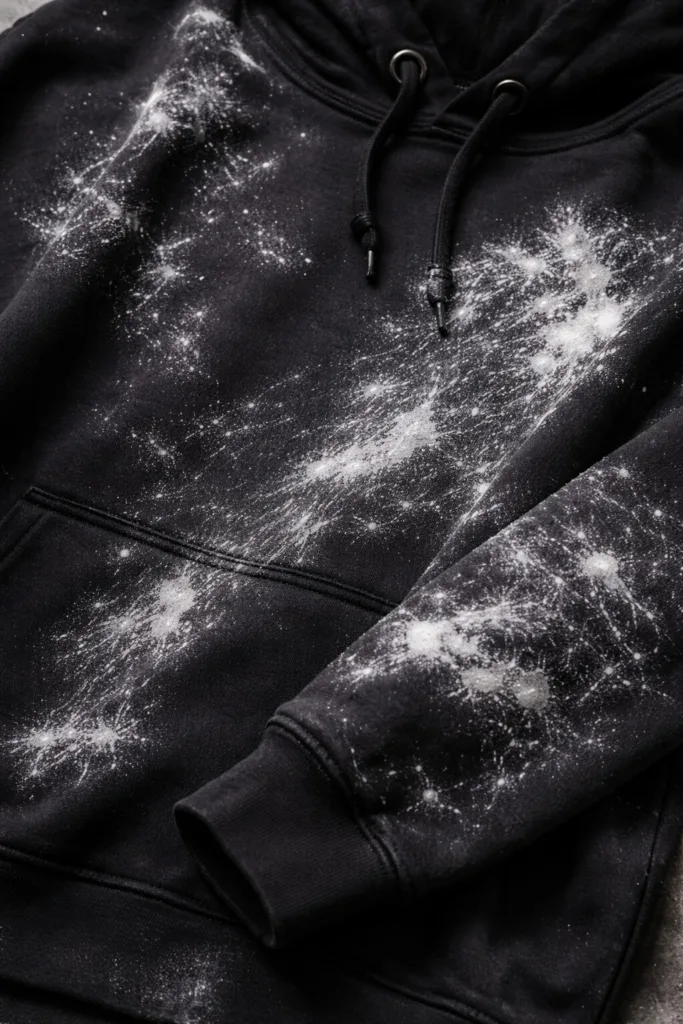 검은 옷 세탁 후 흰 얼룩 생기는 이유